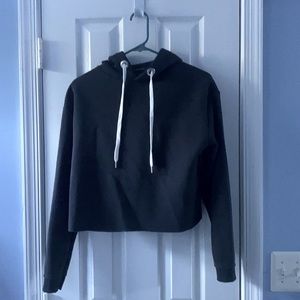 Cropped Navy Hoodie